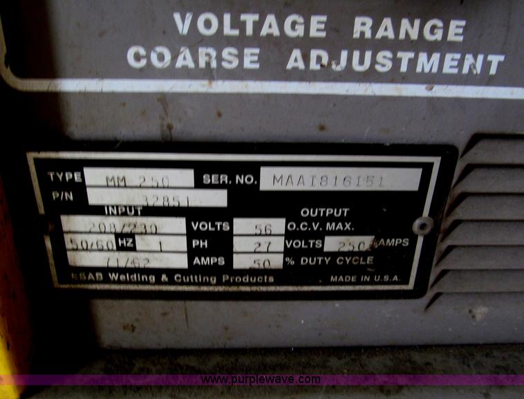 image for item C2391 Esab Migmaster 250 MIG welder