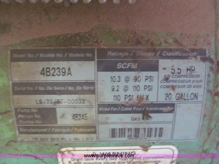 image for item C2394 Speedaire 30 gallon air compressor