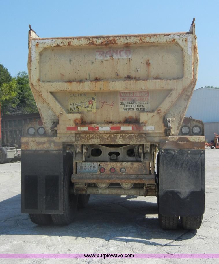image for item D4182 2004 Ranch Ranco 24' barrel end dump trailer