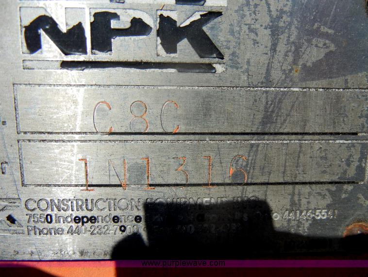 image for item D4184 NPK C8C hydraulic excavator ground compactor