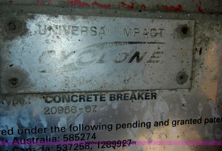 image for item D4186 Cyclone drop hammer skid steer attachment