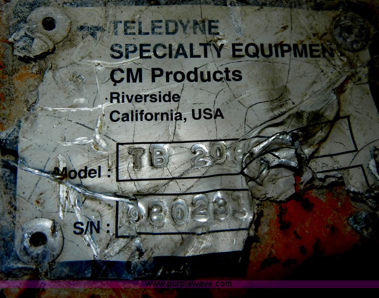 image for item D4189 Teledyne TB2080X hydraulic excavator breaker