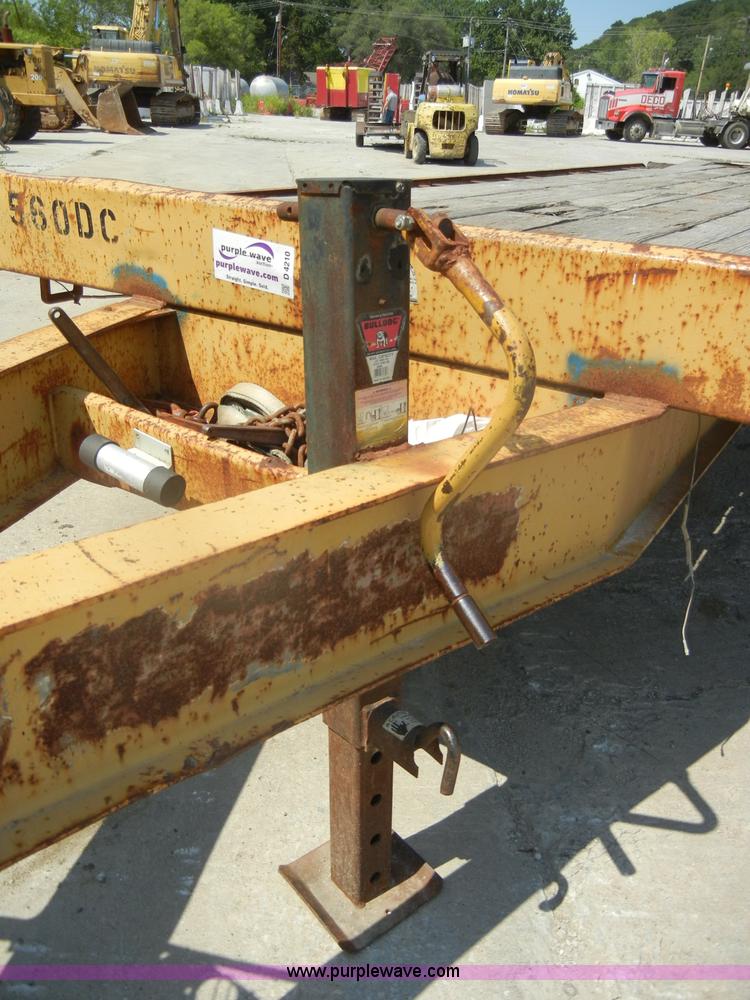 image for item D4210 1986 Trail King 24' flatbed equipment trailer