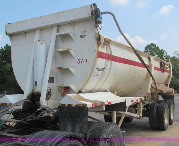 image for item F4530 2001 Ranch quarter frame steel barrel end dump trailer