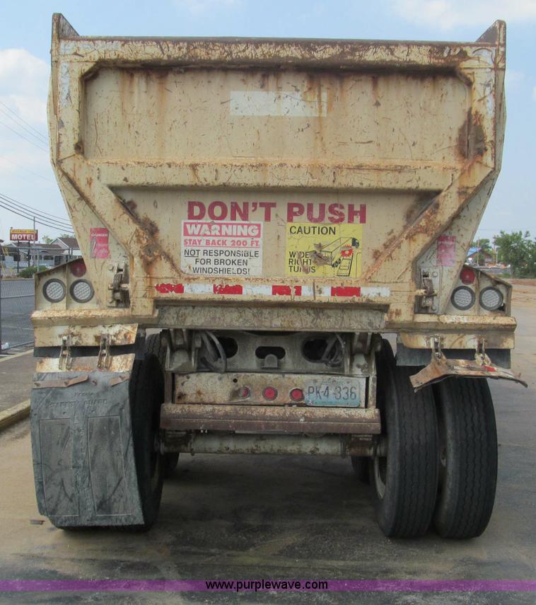 image for item F4530 2001 Ranch quarter frame steel barrel end dump trailer