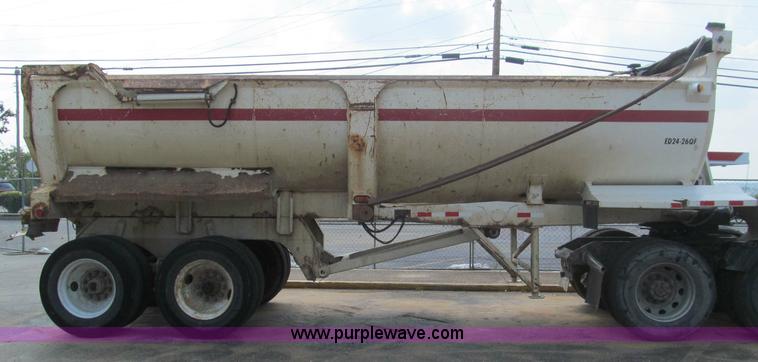image for item F4530 2001 Ranch quarter frame steel barrel end dump trailer