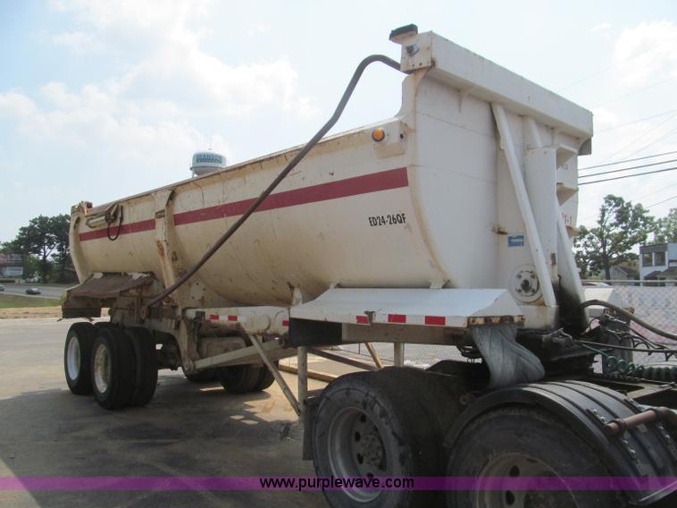 image for item F4530 2001 Ranch quarter frame steel barrel end dump trailer