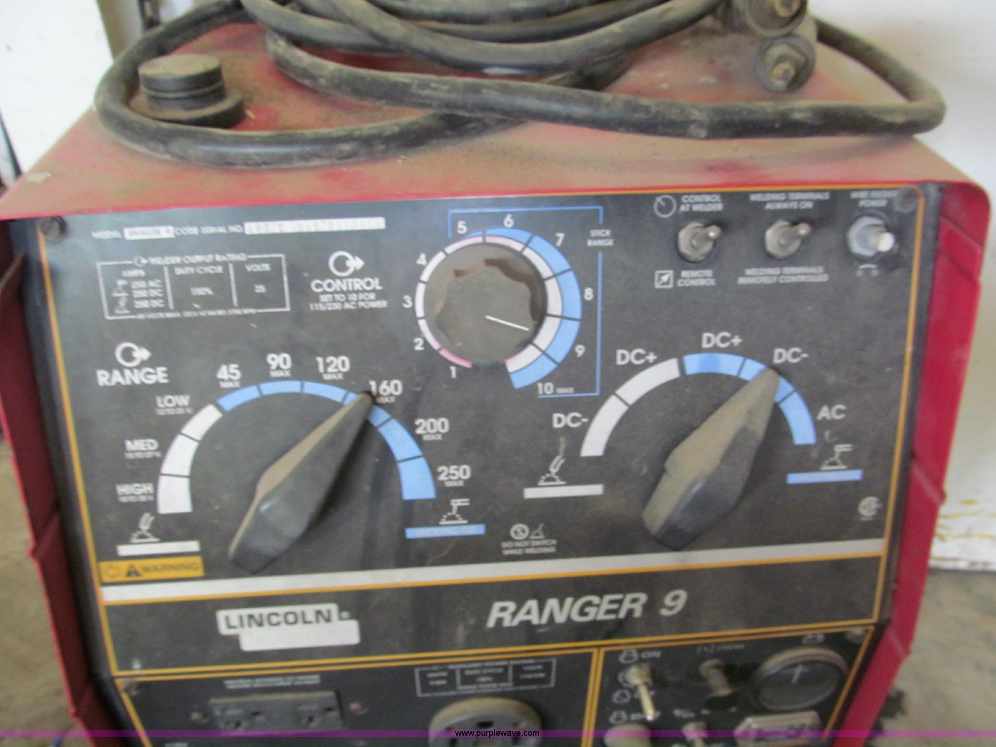 Lincoln Ranger 9 welder/generator in Kansas City, MO Item C2399 sold