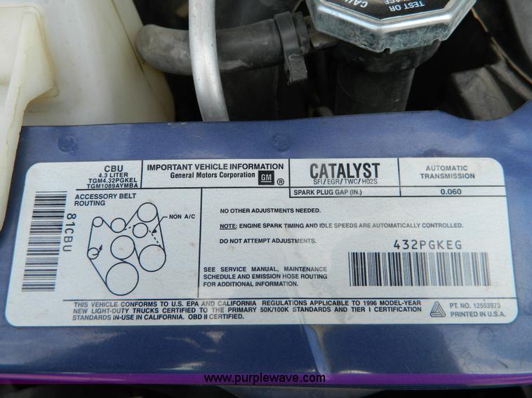 image for item B3814 1996 Chevrolet Astro van