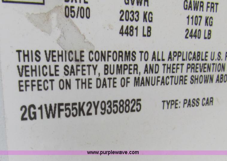 image for item B7310 2000 Chevrolet Impala