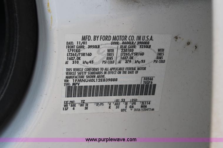 image for item C2693 2002 Ford Excursion XLT SUV