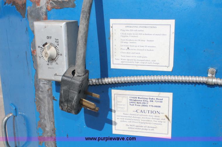 Direct Equipment Company parts washer in Chapman, KS Item C2716 sold