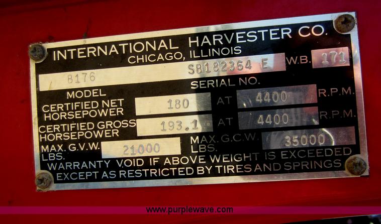 image for item D2030 1961 International B176 firetruck