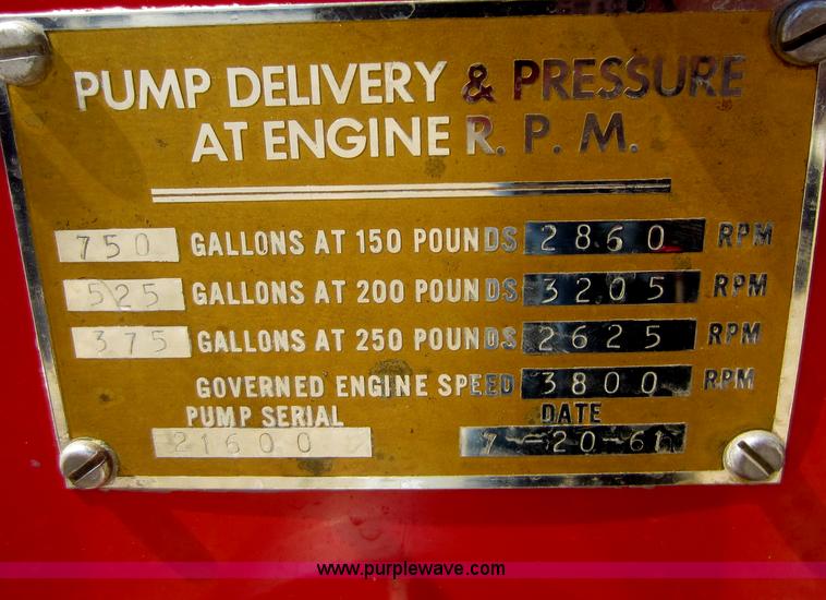 image for item D2030 1961 International B176 firetruck