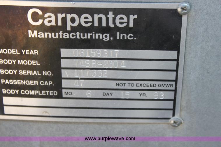 image for item D5284 1993 International 3800 school bus