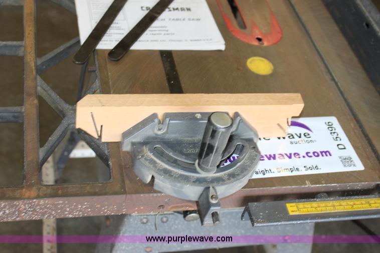 image for item D5396 Sears Craftsman 10" table saw