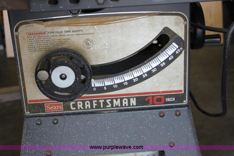 image for item D5396 Sears Craftsman 10" table saw
