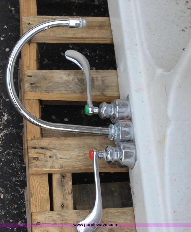 image for item D5398 Crane double bowl porcelain laundry sink