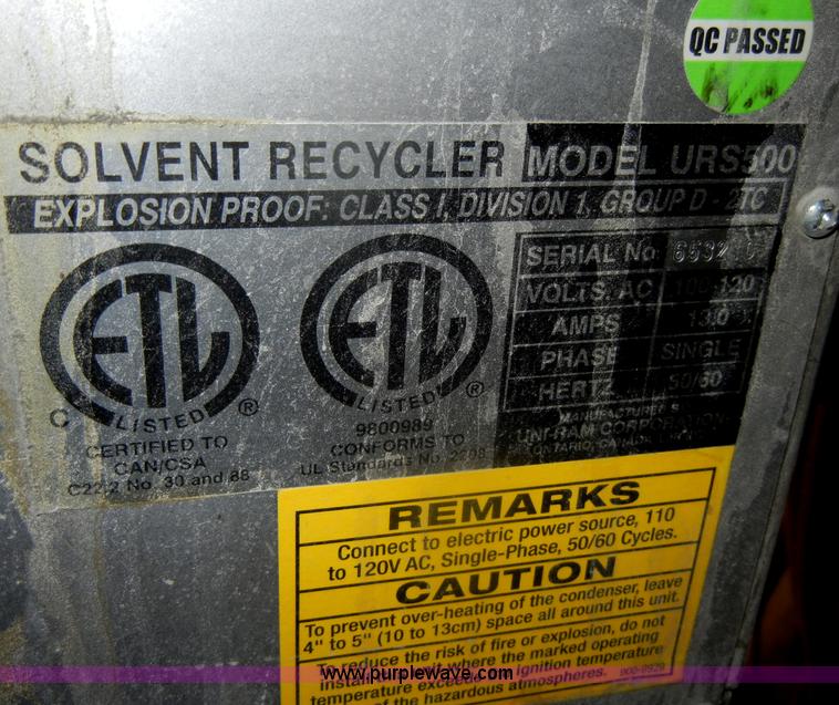 image for item M9635 2003 Uni-ram solvent recycler and gun washer
