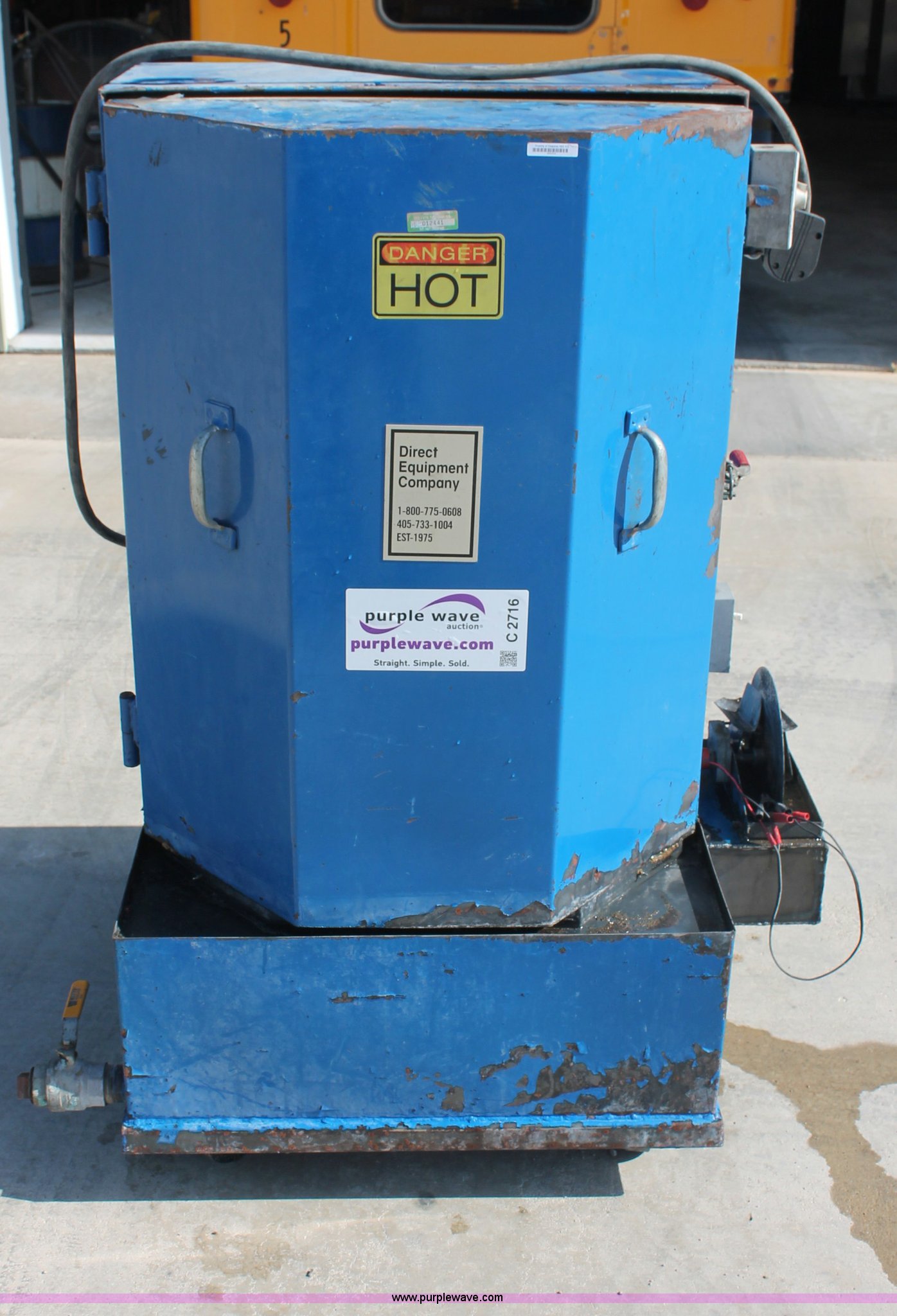 Direct Equipment Company parts washer in Chapman, KS Item C2716 sold Purple Wave