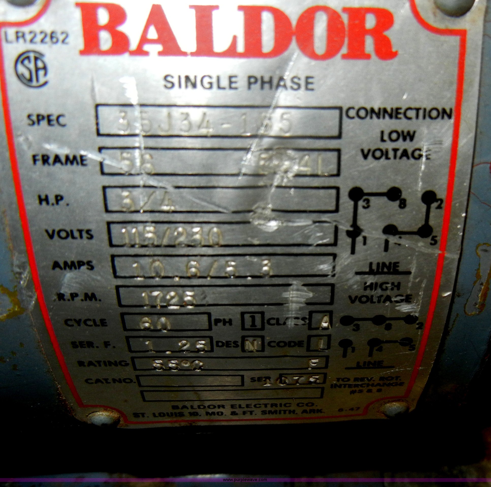 (2) electric motors in Eskridge, KS Item M9665 sold Purple Wave