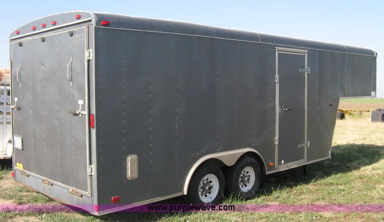 image for item A6491 2005 Continental Cargo tandem axle gooseneck cargo trailer