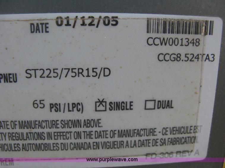 image for item A6491 2005 Continental Cargo tandem axle gooseneck cargo trailer