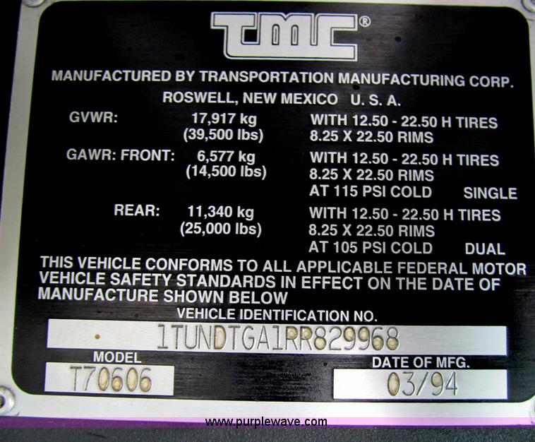 image for item B2756 1994 TMC T70606 transit bus