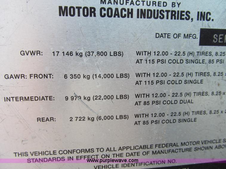 image for item B2757 1997 MCI MC-12 coach bus