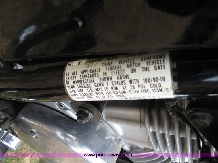 image for item C9733 1998 Kawasaki Vulcan 1500 motorcycle