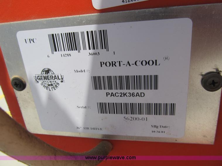 image for item K9307 2001 Port-A-Cool 2000 evaporative pneumatic cooler