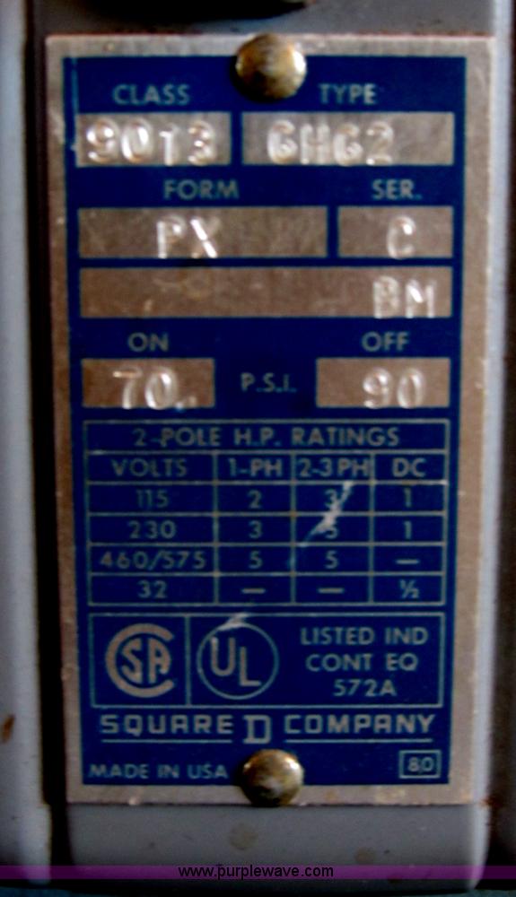 image for item K9308 1976 Quincy 230-32 air compressor