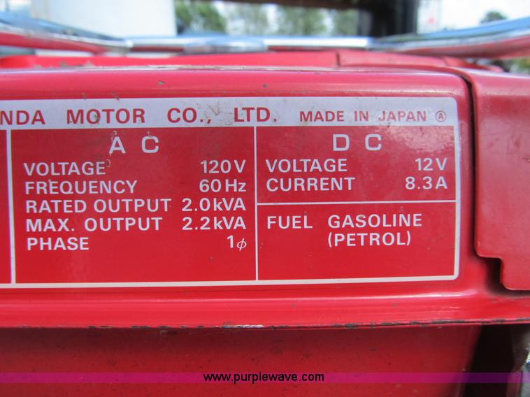 image for item K9317 Honda EM2200X portable generator