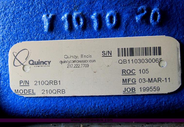 image for item K9319 2011 Johnson Controls air compressor unit