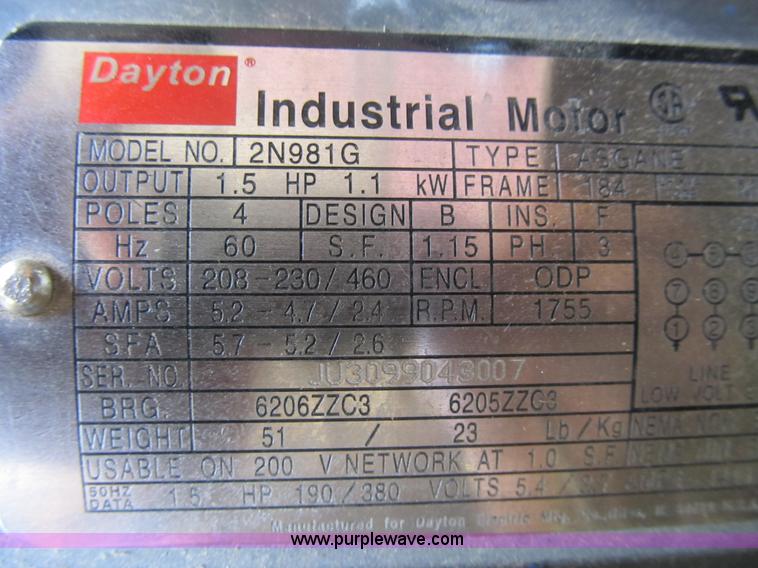 image for item K9319 2011 Johnson Controls air compressor unit