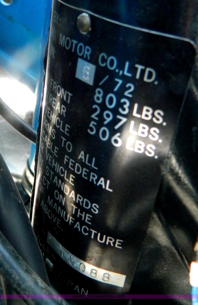 image for item T9343 1972 Suzuki GT550 motorcycle