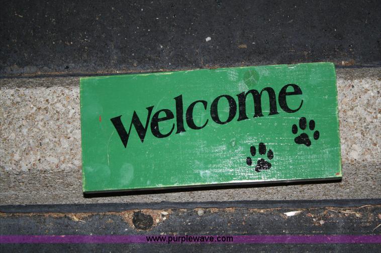 Sign reading Welcome (12 in.) in Gardner, KS | Item S9761 sold | Purple ...