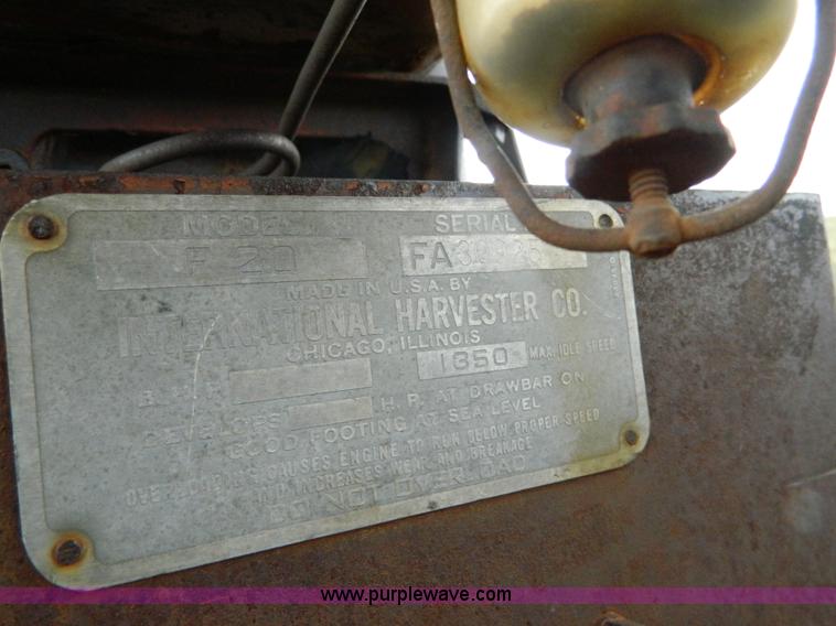 image for item B3721 Farmall F20 tractor