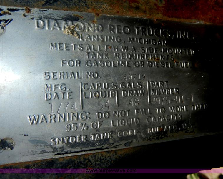 image for item D4255 1974 Diamond Reo DC10164 semi truck cab and chassis