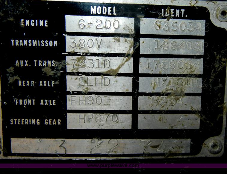 image for item D4255 1974 Diamond Reo DC10164 semi truck cab and chassis