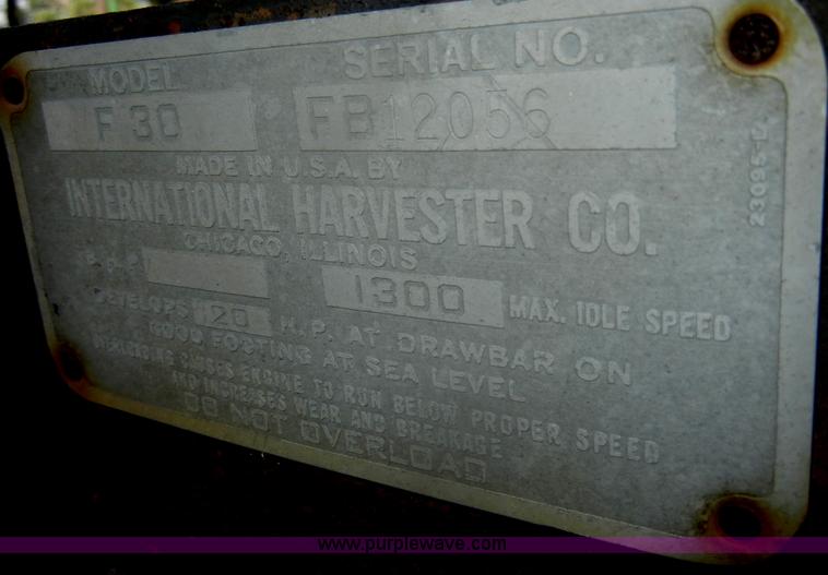 image for item D4365 1937 Farmall F30 tractor