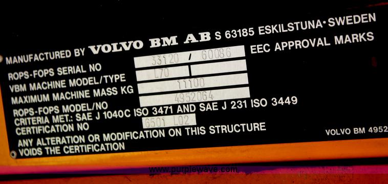 image for item D5294 1987 Michigan L70 wheel loader