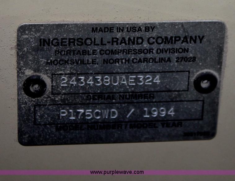 image for item D5302 1993 Ingersoll Rand Prestige Series air compressor
