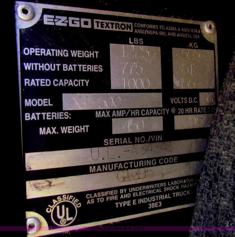 image for item D5311 Ez-go XL500 utility cart