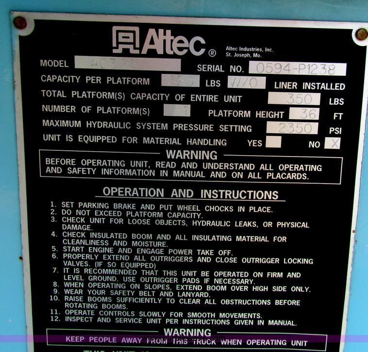 image for item D5318 1995 International 4700 bucket truck