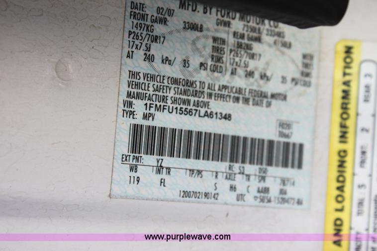 image for item D5339 2007 Ford Expedition XLT SUV