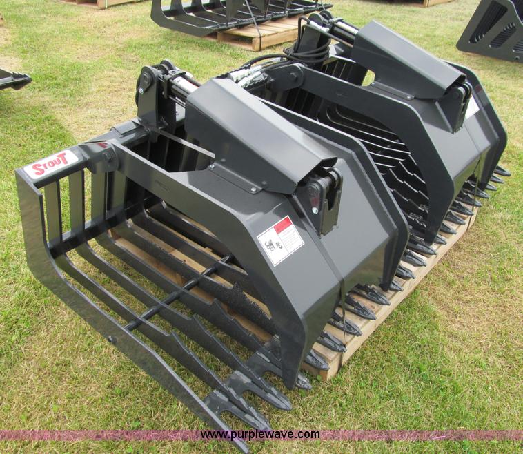 image for item A7529 Stout HD72 grapple open-end skid steer attachment