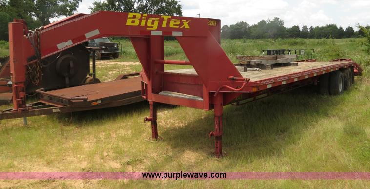 image for item B2446 2001 Big Tex 22GN-24 gooseneck flatbed trailer