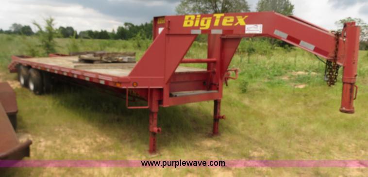 image for item B2446 2001 Big Tex 22GN-24 gooseneck flatbed trailer