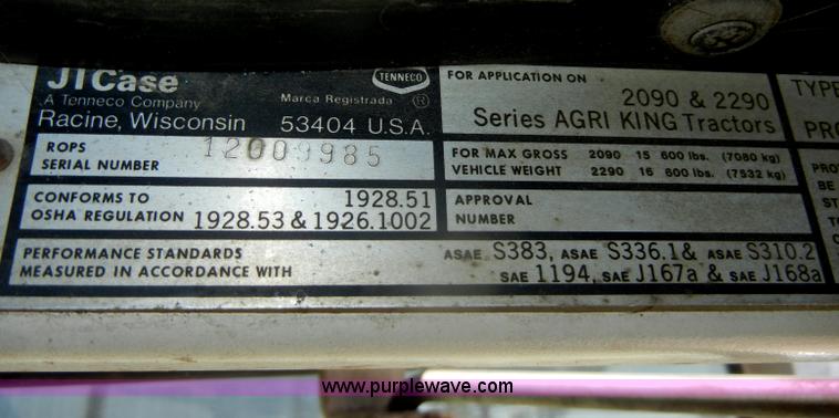 image for item D4379 1979 Case 2290 tractor